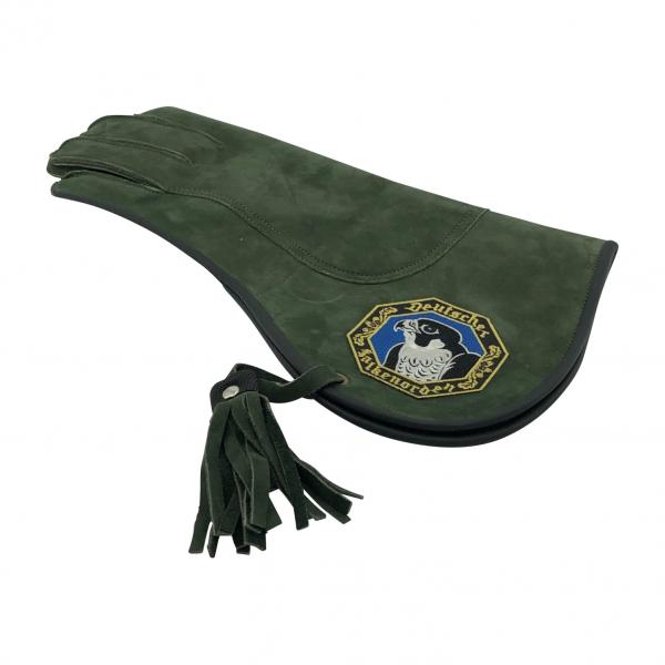 DFO-Falknerhandschuh 2-lagig aus grünem Wildleder